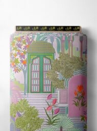 Nature flower style with green,pink colors