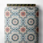 Pattern classic style with blue, red colors