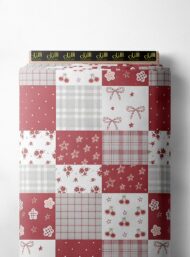 Cherry flower style with red,white colors