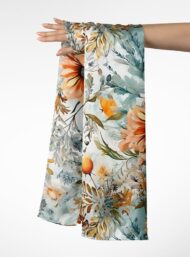 Nature flower style with orange,blue colors - Image 3