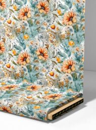 Nature flower style with orange,blue colors - Image 4