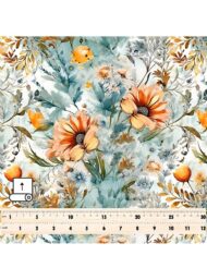 Nature flower style with orange,blue colors - Image 5