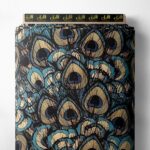 Feathers nature style with blue,brown colors