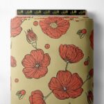 Nature flower style with red,green colors