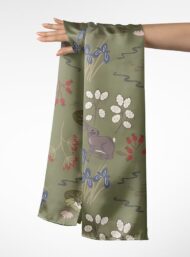 Rabbit nature style with green,brown colors - Image 3