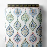 Leaf flower style with blue,green colors