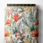 Nature flower style with red,green colors