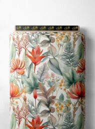 Nature flower style with red,green colors