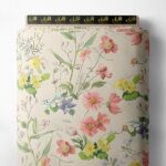 Nature flower style with pink,green colors