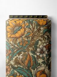 Nature flower style with orange,green colors