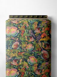 Fish nature style with green,pink colors