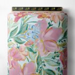 Nature flower style with pink,green colors