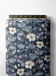 Nature flower style with blue,white colors