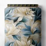 Nature flower style with blue,white colors