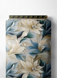 Nature flower style with blue,white colors