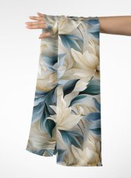 Nature flower style with blue,white colors - Image 3