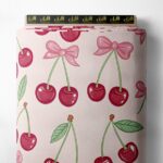 Cherries flower style with red,pink colors