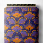 Floral flower style with purple,orange colors