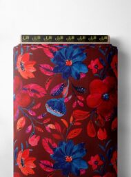 Floral flower style with red,blue colors