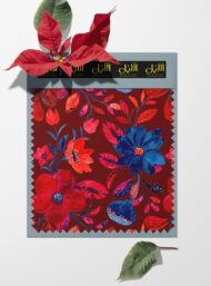 Floral flower style with red,blue colors - Image 6