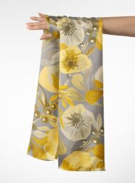 Flowers flower style with yellow,grey colors - Image 3