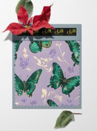 Butterfly nature style with green,purple colors - Image 6