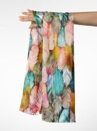 Feathers nature style with pink,green colors - Image 3