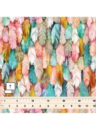 Feathers nature style with pink,green colors - Image 5