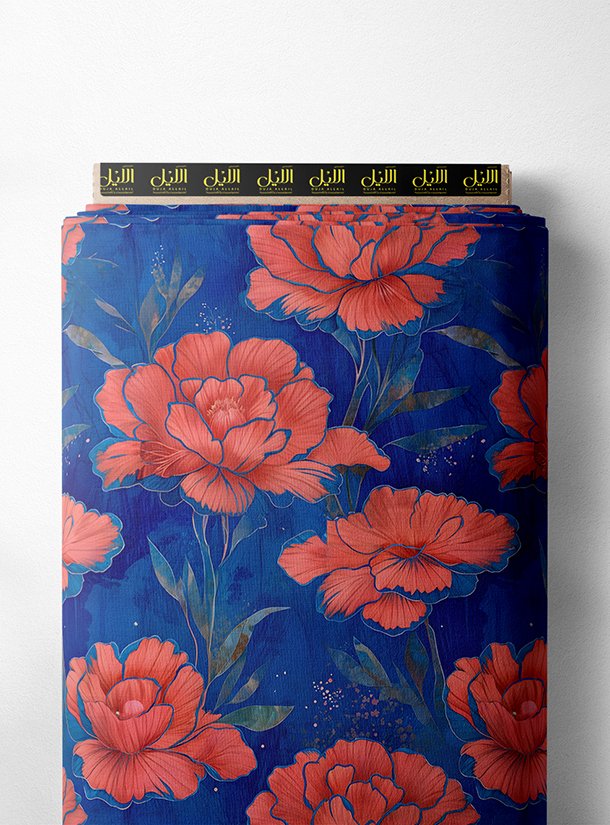 LAI01-0637_1-1.jpg Nature flower style with red,green colors - Image 1