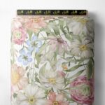 Floral flower style with pink,green colors