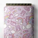 Bear nature style with pink,white colors