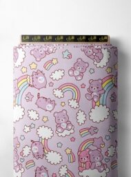 Bear nature style with pink,white colors