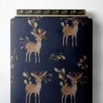 Deer nature style with brown,green colors