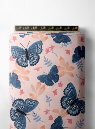 Butterfly flower style with blue,pink colors