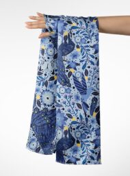 Peacock nature style with blue,white colors - Image 3