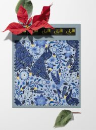 Peacock nature style with blue,white colors - Image 6