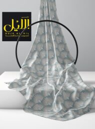 Leaf flower style with grey,blue colors - Image 2