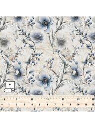 Floral flower style with blue,white colors - Image 5