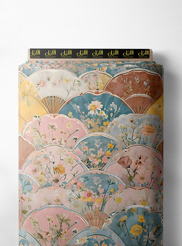 LAI01-0676_1-1.jpg Fan flower style with pink,blue colors - Image 1