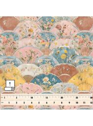 Fan flower style with pink,blue colors - Image 5