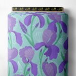 Plant flower style with purple,green colors