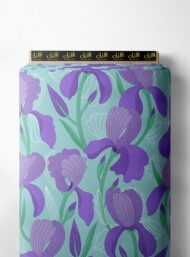 Plant flower style with purple,green colors