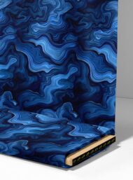 Waves abstract style with blue,grey colors - Image 4