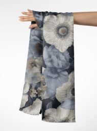 Decorative flower style with grey,white colors - Image 3