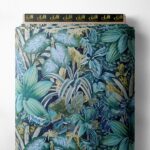 Leaf flower style with blue,green colors