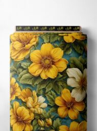 Flowers flower style with yellow,green colors