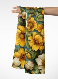 Flowers flower style with yellow,green colors - Image 3