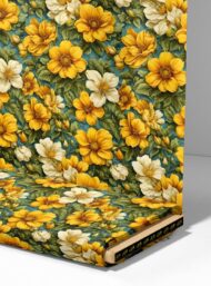 Flowers flower style with yellow,green colors - Image 4