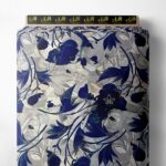 Floral flower style with blue,white colors