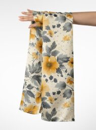 Floral flower style with yellow,grey colors - Image 3